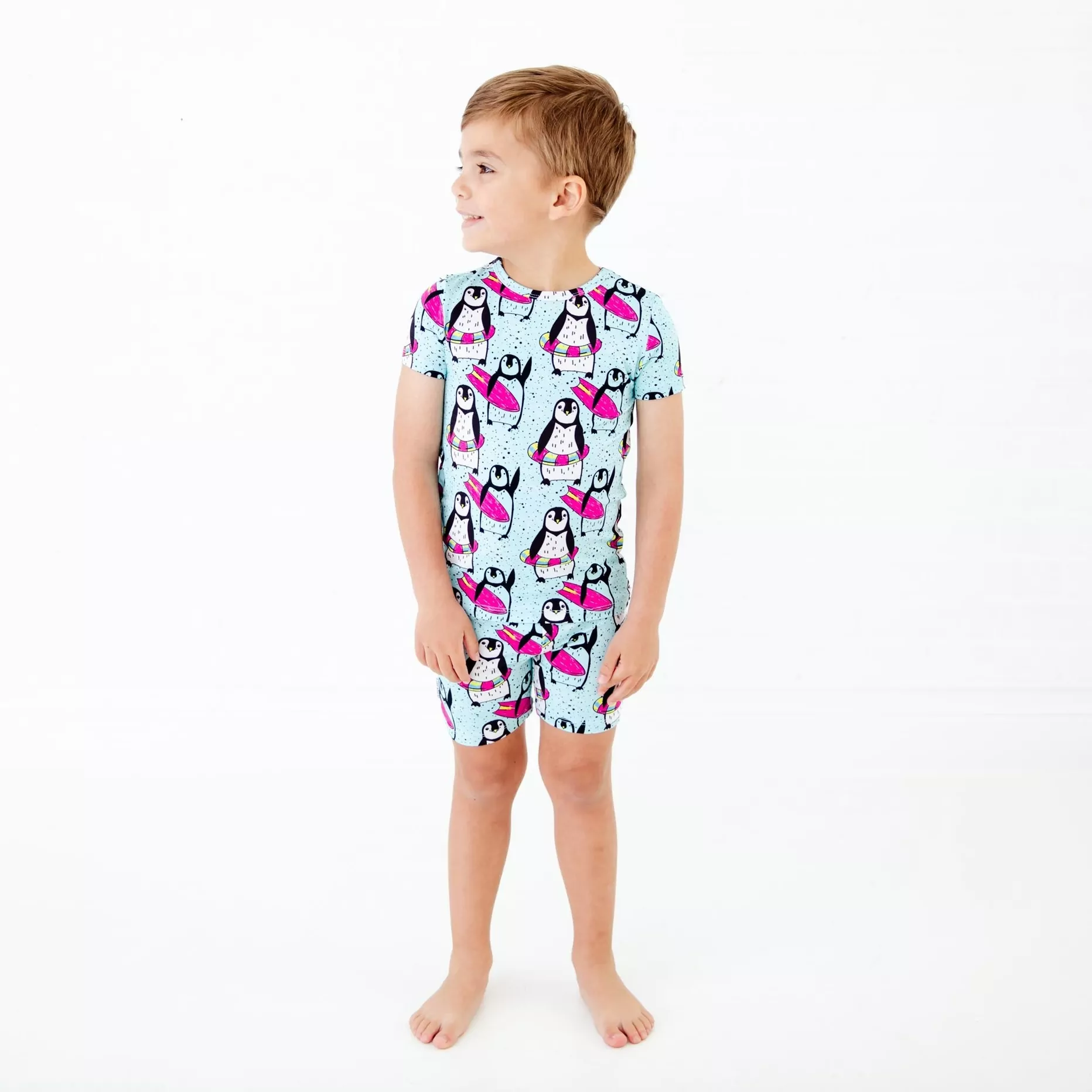 Dreamiere License To Chill Penguin Bamboo Viscose Pajama Set