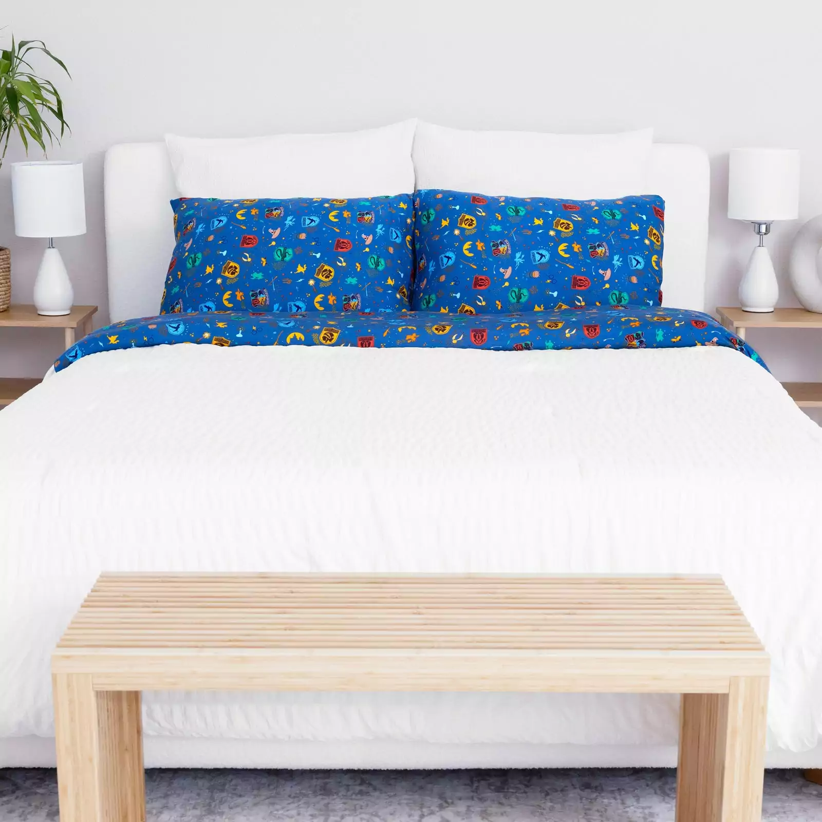 Bellabu Bear Harry Potter House Pride Bamboo Viscose Full Sheet Set