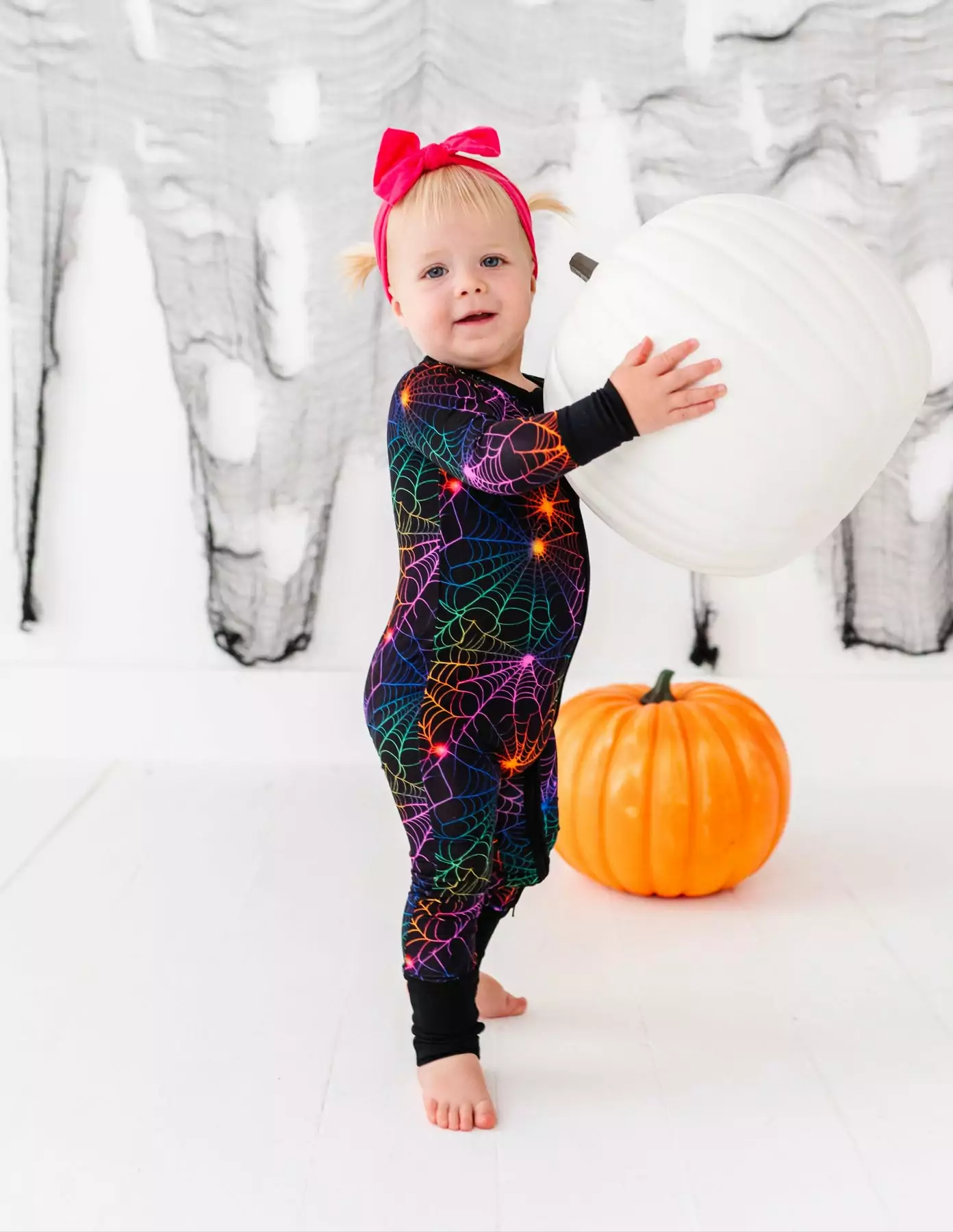 Birdie Bean Neon Webs Bamboo Viscose Convertible Romper Birdie Bean Neon Webs Bamboo Viscose Convertible Romper