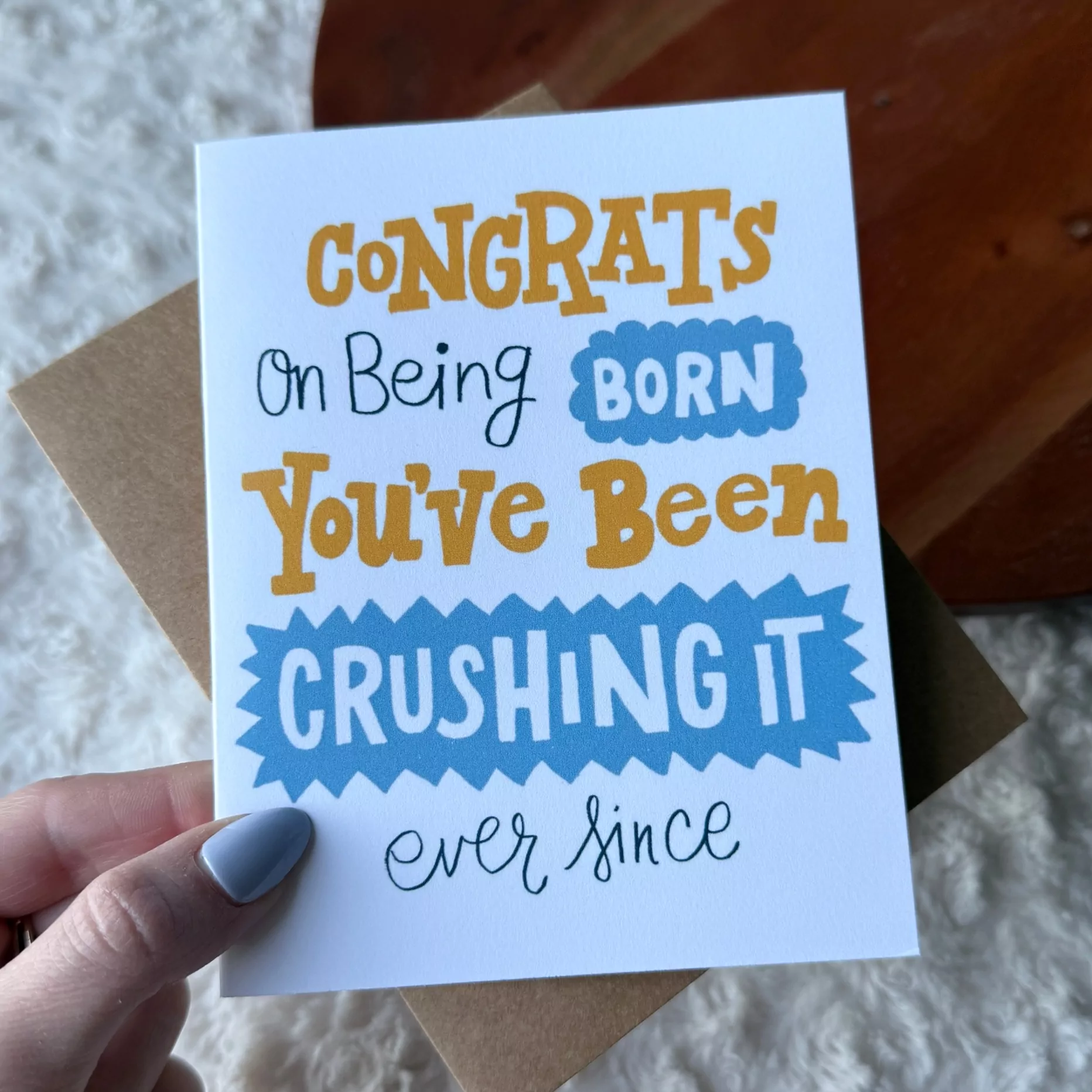 Big Moods Congrats on being born Crushing It Birthday Card