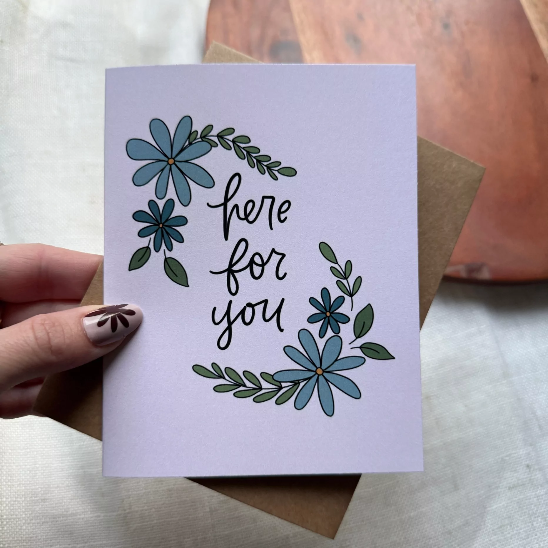Big Moods Here for you Sympathy Card