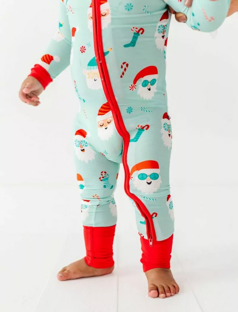 Santa Squad Bamboo Viscose Convertible Romper from Birdie Bean
