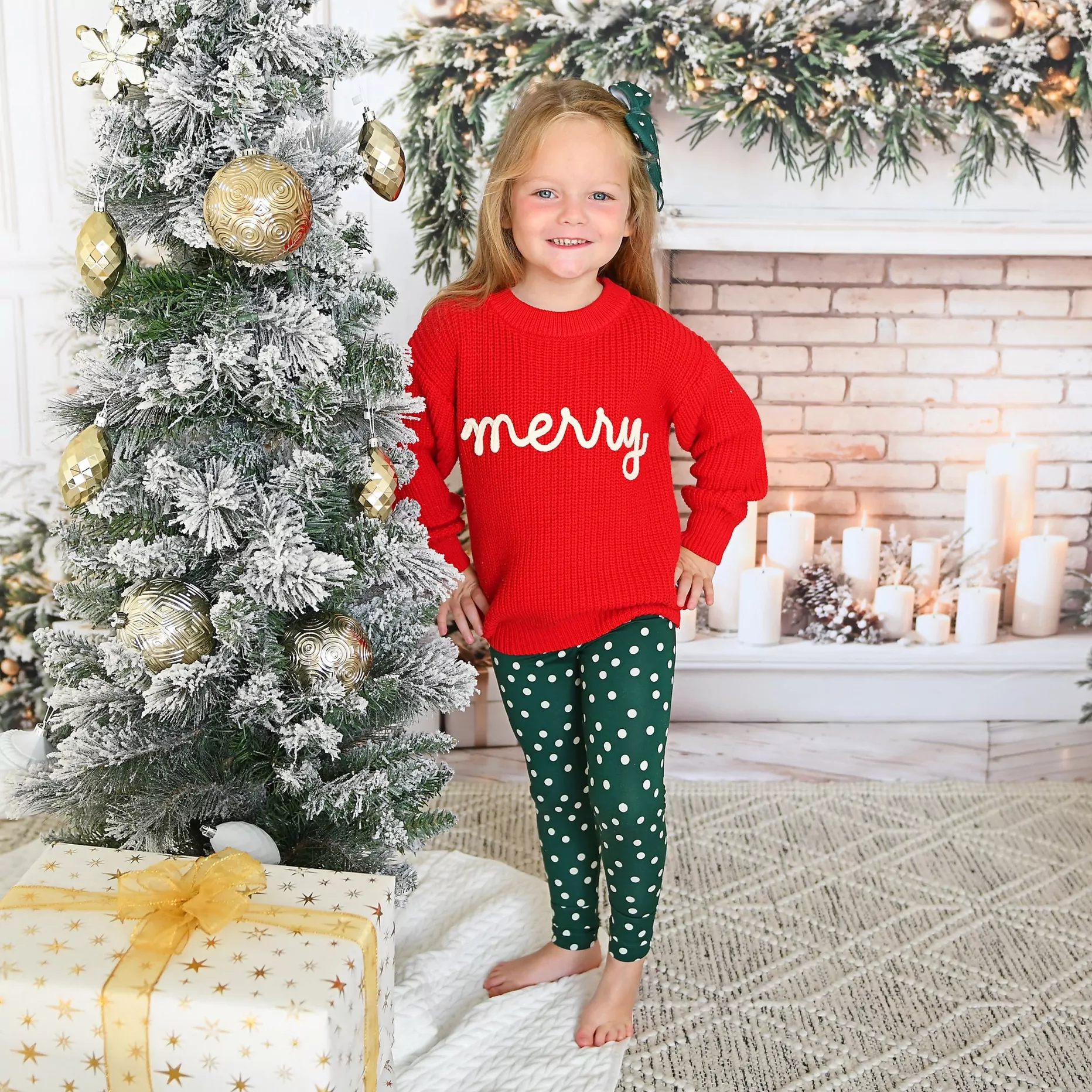 Gigi and Max Merry Red Knit Sweater