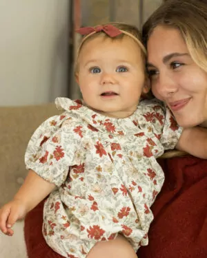 Rylee & Cru Lula Romper In Holiday Floral Rylee & Cru Lula Romper In Holiday Floral