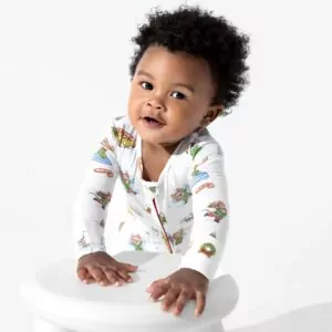 Bellabu Bear If You Give A Mouse A Cookie Christmas Bamboo Viscose Convertible Footie