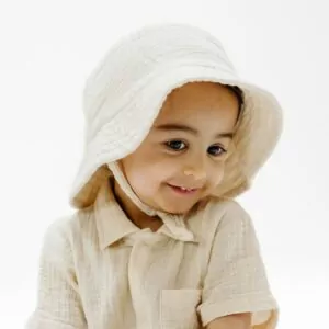 Angel Dear White Swan Muslin Wide Brim Sunhat Angel Dear White Swan Muslin Wide Brim Sunhat
