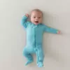 Kyte BABY Zippered Footie in Makai