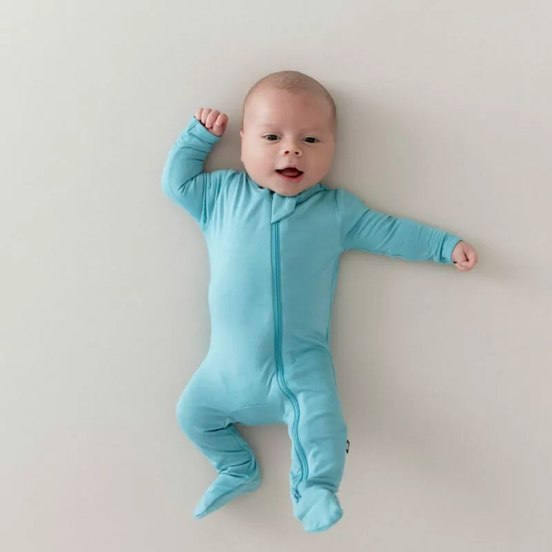Kyte BABY Zippered Footie in Makai