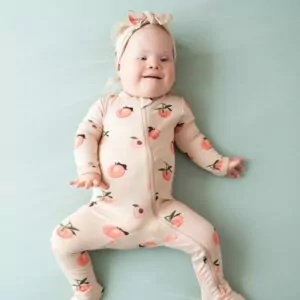 Kyte BABY Zippered Footie in Peach
