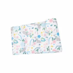 Angel Dear Narwhal Floral Muslin Swaddle Blanket