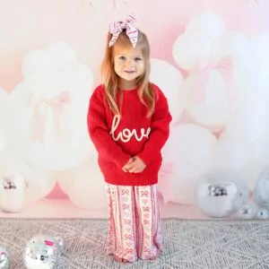 Gigi and Max Love Red Knit Sweater Gigi and Max Love Red Knit Sweater
