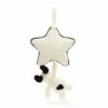 Jellycat Bashful Black & Cream Puppy Musical Pull Toys