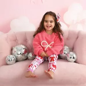 Gigi and Max Pink Bow Knit Sweater