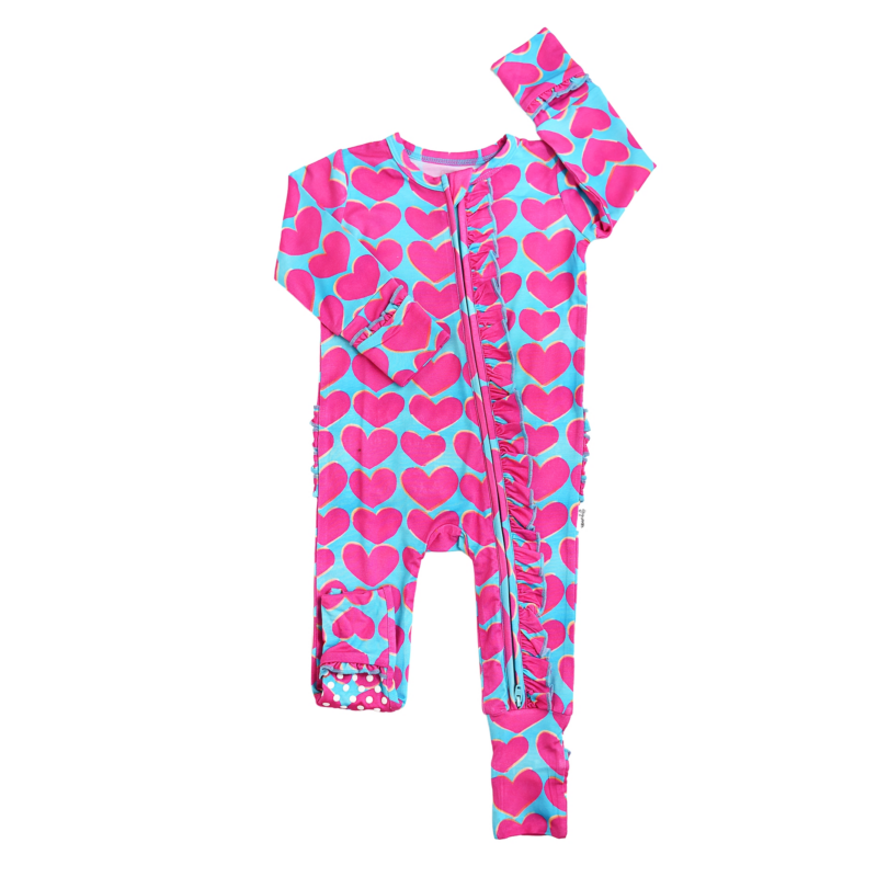 Cora Ruffle Bamboo Viscose Convertible Footie Cora Ruffle Bamboo Viscose Convertible Footie