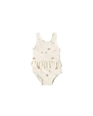Rylee + Cru Skirted One-Piece Swimsuit In Aquatic Rylee + Cru Skirted One-Piece Swimsuit In Aquatic