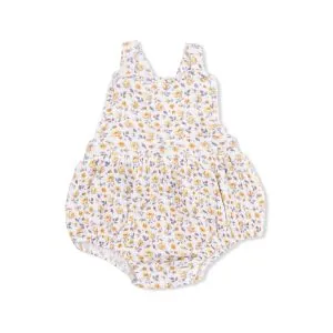 Angel Dear Yellow Country Roses Muslin Ruffle Bubble