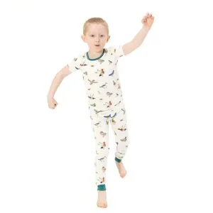 Angel Dear Ducks Bamboo Viscose  Short Sleeve Loungewear Set
