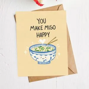 Big Moods You make miso happy Valentine's Day Card