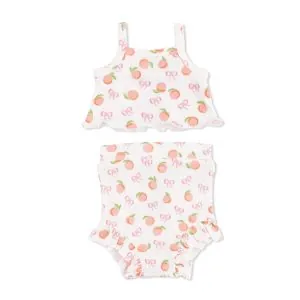 Angel Dear Little Peaches Ribbed Modal Tank Top & High Waisted Short