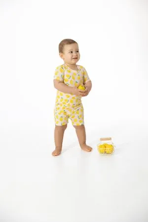 Angel Dear Sunny Lemons Bamboo Viscose Loungewear Short Set