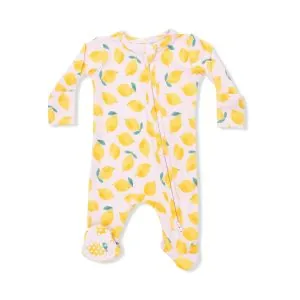 Angel Dear Sunny Lemons Bamboo Viscose 2 Way Zipper Footie