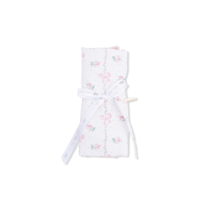 Angel Dear Dainty Buds and Bows Ruffle Burp Cloth