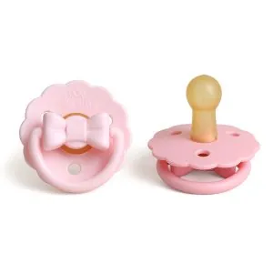 Itzy Ritzy Itzy Soother Pink Bow Natural Rubber Pacifier Set