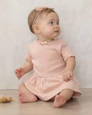Quincy Mae Pointelle Skirted Bodysuit In Melon