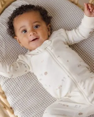 Quincy Mae Zip Longsleeve Sleeper In Farm