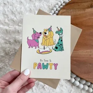 Big Moods It's Time To Pawty Greeting Card