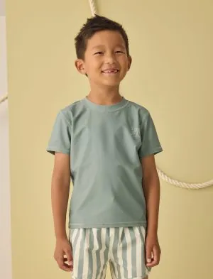 Rylee + Cru Short Sleeve Rashguard In Sea Green Rylee + Cru Short Sleeve Rashguard In Sea Green