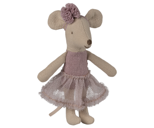 Maileg Ballerina Mouse Little Sister in Heather