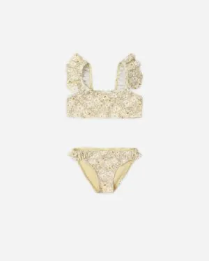 Rylee + Cru Hanalei Two-Piece Swim Suit in Lemon Meadow