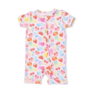 Angel Dear Gummy Bears 2 Way Zipper Romper Shortie
