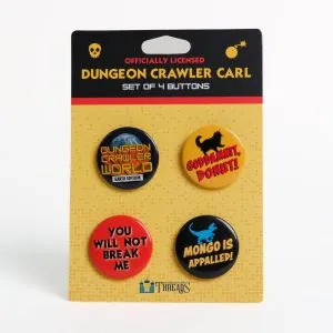 Kingdom of Threads Dungeon Crawler Carl Button Pin Set Dungeon Crawler Carl Kingdom of Threads Dungeon Crawler Carl Button Pin Set Dungeon Crawler Carl