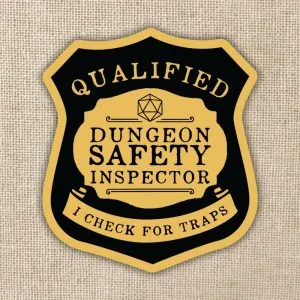 Kingdom of Threads Dungeon Safety Inspector Sticker Kingdom of Threads Dungeon Safety Inspector Sticker