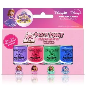 Piggy Paint Sofia the First 4-Polish Kids Non-Toxic Nail Polish Box Set Piggy Paint Sofia the First 4-Polish Kids Non-Toxic Nail Polish Box Set