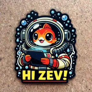 Queen Anne Chonk & Co Hi Zev Vinyl Sticker