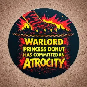 Queen Anne Chonk & Co Warlord Princess Donut Has Commited An Atrocity Vinyl Sticker Dungeon Crawler Carl Fan Art