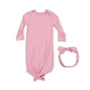 Angel Dear Solid Rose Elegance Knotted Gown and Headband Angel Dear Solid Rose Elegance Knotted Gown and Headband