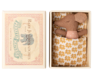 Maileg Sleepy Wakey Baby Mouse in Matchbox - Rose Maileg Sleepy Wakey Baby Mouse in Matchbox - Rose