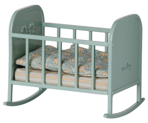 Maileg Cradle in Blue Mint MY Maileg Cradle in Blue Mint MY