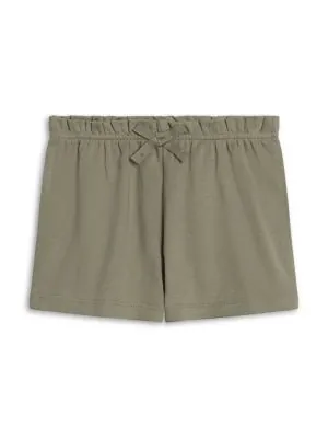 Colored Organics Fay Ruffle Waist Shorts in Fern