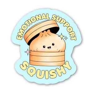 Big Moods Emotional Support Squishy Sticker in Blue
