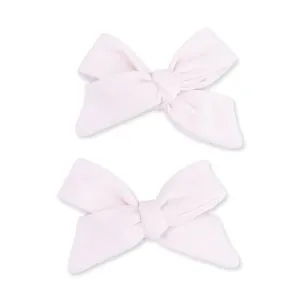 Angel Dear Solid Mauve Morn Bamboo 2 Pack Bow Clips Angel Dear Solid Mauve Morn Bamboo 2 Pack Bow Clips