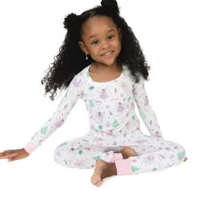 Angel Dear Sugar Plum Fairies Bamboo Long Sleeve Loungewear Set Angel Dear Sugar Plum Fairies Bamboo Long Sleeve Loungewear Set