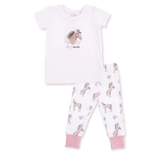 Angel Dear I Love Horses Bamboo Short Sleeve Loungewear Set Angel Dear I Love Horses Bamboo Short Sleeve Loungewear Set
