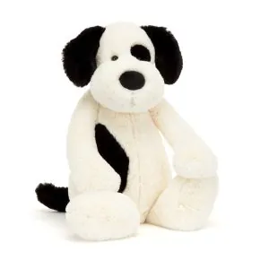Jellycat Bashful Rufferty Black & Cream Puppy Really Big