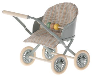 Maileg Stroller in Blue for Baby Mouse Maileg Stroller in Blue for Baby Mouse