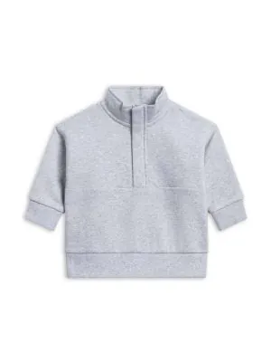 Colored Organics Jae Fleece Blocked Half Zip Pullover in Heather Grey Colored Organics Jae Fleece Blocked Half Zip Pullover in Heather Grey